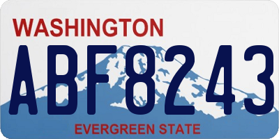 WA license plate ABF8243