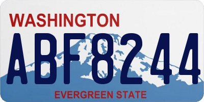 WA license plate ABF8244