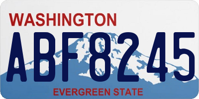 WA license plate ABF8245