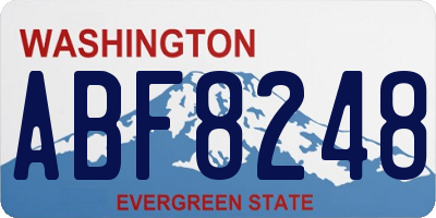 WA license plate ABF8248