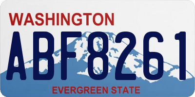 WA license plate ABF8261