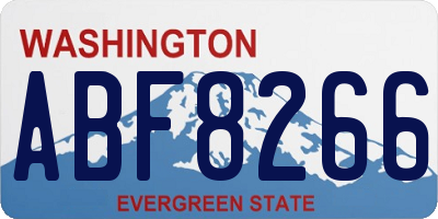 WA license plate ABF8266