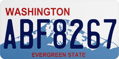 WA license plate ABF8267