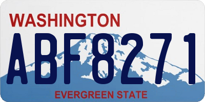 WA license plate ABF8271