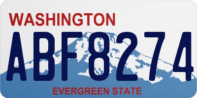 WA license plate ABF8274