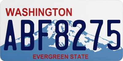 WA license plate ABF8275