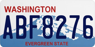 WA license plate ABF8276