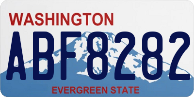 WA license plate ABF8282