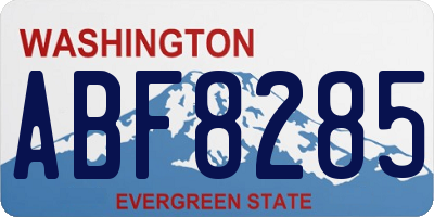 WA license plate ABF8285