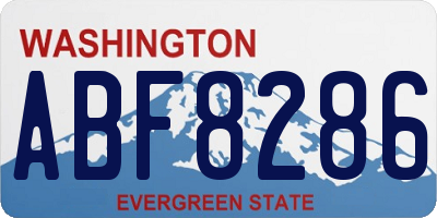 WA license plate ABF8286