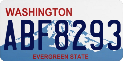 WA license plate ABF8293