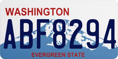 WA license plate ABF8294