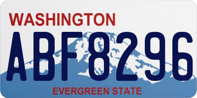 WA license plate ABF8296