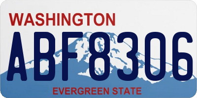 WA license plate ABF8306