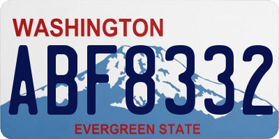 WA license plate ABF8332