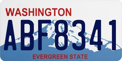 WA license plate ABF8341