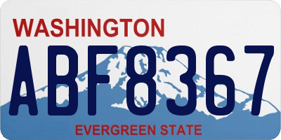 WA license plate ABF8367