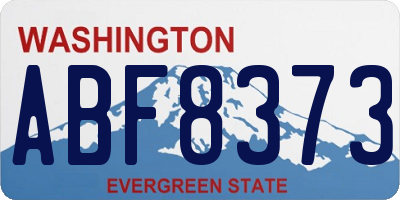 WA license plate ABF8373