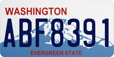 WA license plate ABF8391
