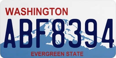WA license plate ABF8394