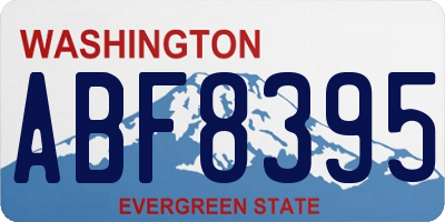 WA license plate ABF8395
