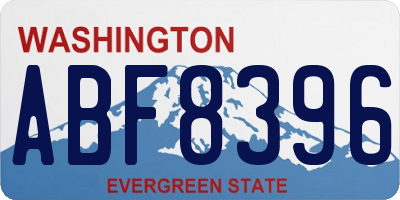 WA license plate ABF8396