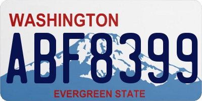 WA license plate ABF8399