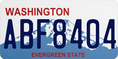 WA license plate ABF8404