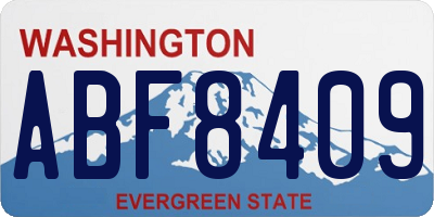 WA license plate ABF8409