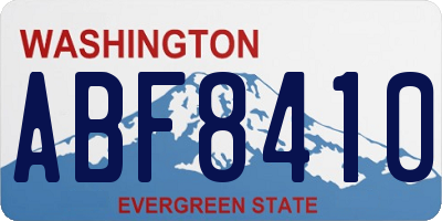 WA license plate ABF8410