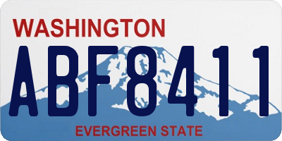 WA license plate ABF8411