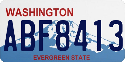 WA license plate ABF8413