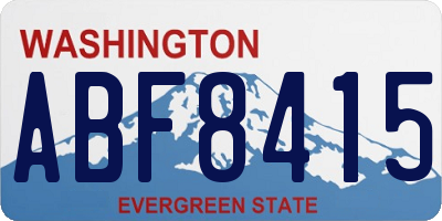 WA license plate ABF8415
