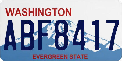WA license plate ABF8417