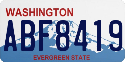 WA license plate ABF8419