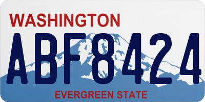 WA license plate ABF8424