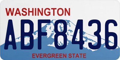 WA license plate ABF8436