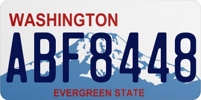 WA license plate ABF8448