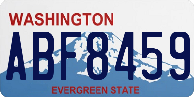WA license plate ABF8459