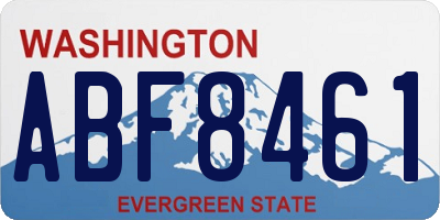 WA license plate ABF8461