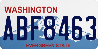 WA license plate ABF8463