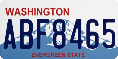 WA license plate ABF8465