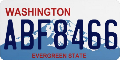 WA license plate ABF8466
