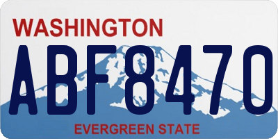 WA license plate ABF8470