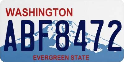 WA license plate ABF8472