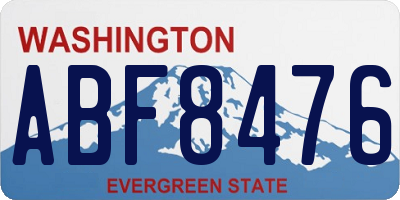 WA license plate ABF8476