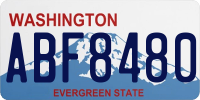 WA license plate ABF8480
