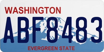 WA license plate ABF8483