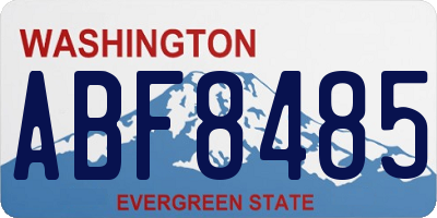WA license plate ABF8485