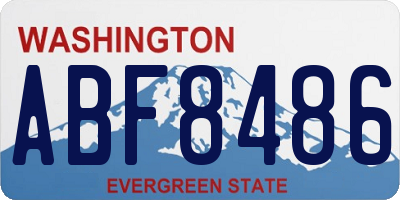 WA license plate ABF8486